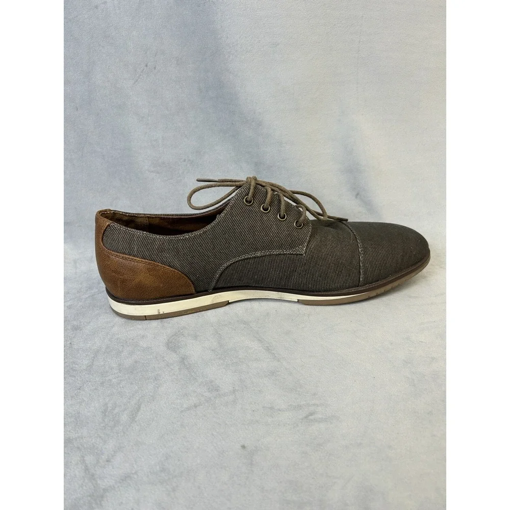 r2 Shoes Harvey Mens Size 11 M Lace Up Gray‎ Brown Casual Dress Every Day Wear